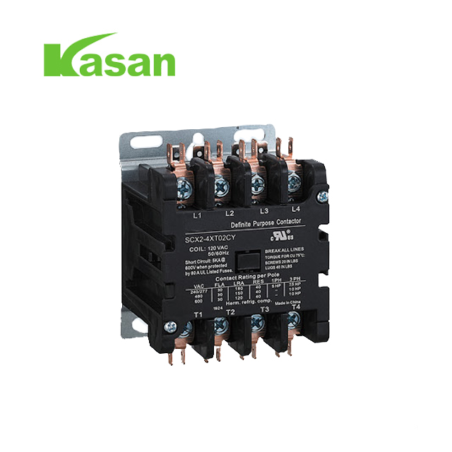 UL-verificeret 4-polet 40 AMP DP-kontaktor 120 Volt AC-spolekontaktor